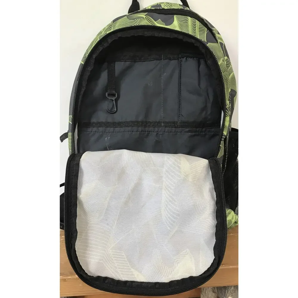 Nike Black Green Backpack School Book Travel Carry On Athletic Gym Bag 19
